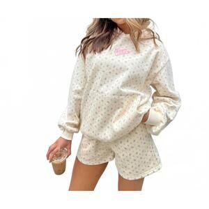 NEW THE HAPPY CAMP3R floral lounge hoodie in vintage flower